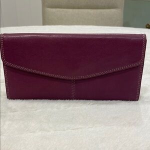 Elegant Purple Leather Wallet